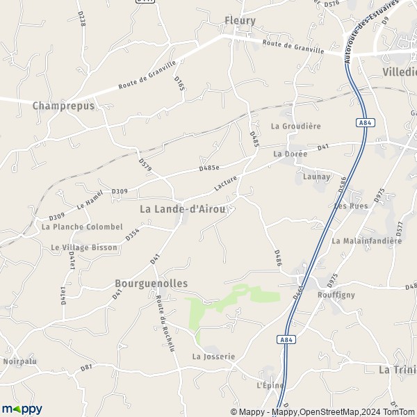 La carte pour la ville de La Lande-d'Airou 50800