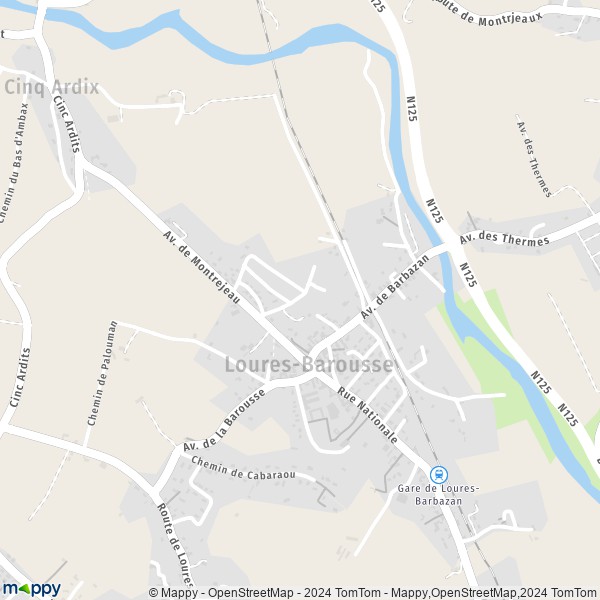 La carte pour la ville de Loures-Barousse 65370