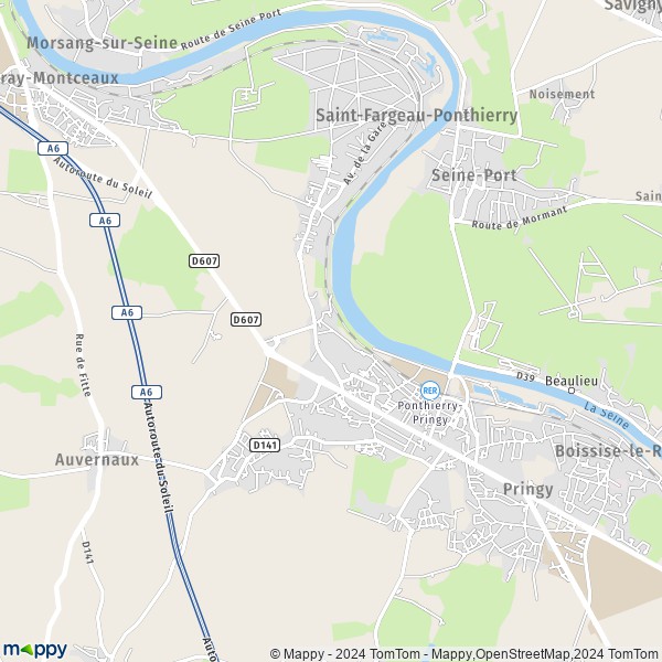 La carte pour la ville de Saint-Fargeau-Ponthierry 77310